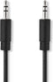 Nedis Stereo-Audiokabel - 3,5 mm Male - 3,5 mm Male - Vernikkeld - 2.00 m - Rond - Zwart - Doos