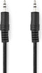 Nedis Stereo-Audiokabel - 3,5 mm Male - 3,5 mm Male - Vernikkeld - 0.50 m - Rond - Zwart - Label