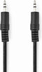 Nedis Stereo-Audiokabel - 3,5 mm Male - 3,5 mm Male - Vernikkeld - 2.00 m - Rond - Zwart - Label