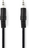 Nedis Stereo-Audiokabel - 3,5 mm Male - 3,5 mm Male - Vernikkeld - 0.50 m - Rond - Zwart - Label