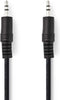 Nedis Stereo-Audiokabel - 3,5 mm Male - 3,5 mm Male - Vernikkeld - 10.0 m - Rond - Zwart - Label