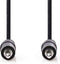 Nedis Stereo-Audiokabel - 3,5 mm Male - 3,5 mm Male - Vernikkeld - 1.00 m - Rond - Zwart - Doos