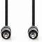 Nedis Stereo-Audiokabel - 3,5 mm Male - 3,5 mm Male - Vernikkeld - 1.00 m - Rond - Zwart - Label