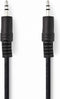 Nedis Stereo-Audiokabel - 3,5 mm Male - 3,5 mm Male - Vernikkeld - 2.00 m - Rond - Zwart - Doos