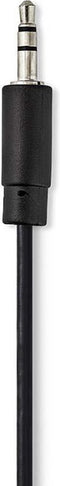 Nedis Stereo-Audiokabel - 3,5 mm Male - 6,35 mm Female - Vernikkeld - 0.20 m - Rond - Zwart - Envelop