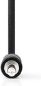 Nedis Stereo-Audiokabel - 3,5 mm Male - 6,35 mm Female - Vernikkeld - 0.20 m - Rond - Zwart - Envelop