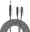 Nedis Stereo-Audiokabel - 6,35 mm Male - 2x RCA Male - Vernikkeld - 3.00 m - Rond - Donkergrijs - Kartonnen Sleeve