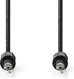 Nedis Stereo-Audiokabel - 6,35 mm Male - 6,35 mm Male - Vernikkeld - 2.00 m - Rond - Zwart - Label