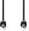Nedis Stereo-Audiokabel - 6,35 mm Male - 6,35 mm Male - Vernikkeld - 2.00 m - Rond - Zwart - Label