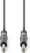 Nedis Stereo-Audiokabel - 6,35 mm Male - 6,35 mm Male - Vernikkeld - 3.00 m - Rond - Donkergrijs - Kartonnen Sleeve