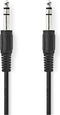 Nedis Stereo-Audiokabel - 6,35 mm Male - 6,35 mm Male - Vernikkeld - 2.00 m - Rond - Zwart - Label
