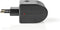 Nedis Stopcontact-Adapter - Type C (CEE 7/16) - 100 - 240 V AC 50/60 Hz - 12 V DC - 6 W - Netvoeding - 0.3 A - Zwart - Kunststof