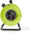 Nedis Stroomhaspel - Randaarde stekker - 25.0 m - 3000 W - 16 A - Soort aarding: Zijcontacten - 230 V AC 50/60 Hz - Hoek van stopcontact: 90 ° - H05VV-F 3G 1,5 mm² - Zekering: Ja - Groen / Zwart