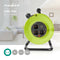 Nedis Stroomhaspel - Randaarde stekker - 25.0 m - 3000 W - 16 A - Soort aarding: Zijcontacten - 230 V AC 50/60 Hz - Hoek van stopcontact: 90 ° - H05VV-F 3G 1,5 mm² - Zekering: Ja - Groen / Zwart