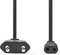 Nedis Stroomkabel - Euro Male - IEC-320-C1 - Recht - Recht - Vernikkeld - 2.00 m - Plat - PVC - Zwart - Doos