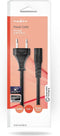Nedis Stroomkabel - Euro Male - IEC-320-C1 - Recht - Recht - Vernikkeld - 2.00 m - Plat - PVC - Zwart - Doos