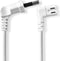Nedis Stroomkabel - Euro Male - IEC-320-C7 - Gehoekt - Links Gehoekt - Vernikkeld - 3.00 m - Plat - PVC - Wit - Label