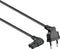 Nedis Stroomkabel - Euro Male - IEC-320-C7 - Gehoekt - Links Gehoekt - Vernikkeld - 3.00 m - Plat - PVC - Zwart - Label