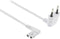 Nedis Stroomkabel - Euro Male - IEC-320-C7 - Gehoekt - Links Gehoekt - Vernikkeld - 2.00 m - Plat - PVC - Wit - Envelop