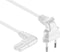 Nedis Stroomkabel - Euro Male - IEC-320-C7 - Gehoekt - Links Gehoekt - Vernikkeld - 2.00 m - Plat - PVC - Wit - Envelop