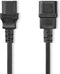 Nedis Stroomkabel - IEC-320-C14 - IEC-320-C13 - Recht - Recht - Vernikkeld - 2.00 m - Rond - PVC - Zwart - Label