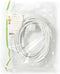 Nedis Stroomkabel - Type F (CEE 7/7) Male - IEC-320-C13 - Gehoekt - Recht - Vernikkeld - 10.0 m - Rond - PVC - Wit - Doos
