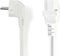 Nedis Stroomkabel - Type F (CEE 7/7) Male - IEC-320-C13 - Gehoekt - Recht - Vernikkeld - 10.0 m - Rond - PVC - Wit - Doos