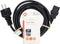 Nedis Stroomkabel - Type F (CEE 7/7) Male - IEC-320-C13 - Recht - Recht - Vernikkeld - 3.00 m - Rond - PVC - Zwart - Label