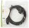 Nedis Stroomkabel - Type F (CEE 7/7) Male - IEC-320-C5 - Recht - Recht - Vernikkeld - 3.00 m - Rond - PVC - Zwart - Polybag