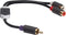 Nedis Subwoofer-Kabel - RCA Male - 2x RCA Female - Verguld - 0.20 m - Rond - 4.0 mm - Antraciet - Doos