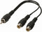 Nedis Subwoofer-Kabel - RCA Male - 2x RCA Female - Vernikkeld - 0.20 m - Rond - 5.0 x 2.5 mm - Zwart - Doos
