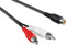 Nedis Subwoofer-Kabel - RCA Male - 2x RCA Female - Vernikkeld - 0.20 m - Rond - 5.0 x 2.5 mm - Zwart - Doos