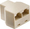 Nedis Telecom-Netwerksplitter - RJ45 Female - 2x RJ45 Female - Vernikkeld - Ivoor - PVC - Polybag