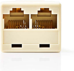 Nedis Telecom-Netwerksplitter - RJ45 Female - 2x RJ45 Female - Verguld - Ivoor - PVC - Doos