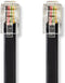 Nedis Telecomkabel - RJ10 Male - RJ10 Male - 5.00 m - Kabel design: Gekruld - Kabeltype: RJ10 - Zwart - Envelop