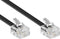 Nedis Telecomkabel - RJ11 Male - RJ11 Male - 2.00 m - Kabel design: Plat - Goud Verguld - Kabeltype: RJ11 - Zwart - Label