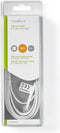 Nedis Telecomkabel - RJ11 Male - RJ11 Male - 5.00 m - Kabel design: Plat - Kabeltype: RJ11 - Transparant / Wit