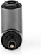 Nedis TosLink-Adapter - Toslink Female - TosLink Male - 90° Gehoekt - Aluminium - Gun Metal Grijs - 1 Stuks - Doos