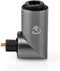 Nedis TosLink-Adapter - Toslink Female - TosLink Male - 90° Gehoekt - Aluminium - Gun Metal Grijs - 1 Stuks - Doos