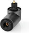 Nedis TosLink-Adapter - Toslink Female - TosLink Male - 90° Gehoekt - Aluminium - Gun Metal Grijs - 1 Stuks - Doos