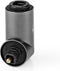 Nedis TosLink-Adapter - Toslink Female - TosLink Male - 90° Gehoekt - Aluminium - Gun Metal Grijs - 1 Stuks - Doos