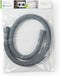 Nedis Uitrekbare afvoerslang - 24/19 mm - 29/22 mm - 0.5 Bar - 50 °C - 4.00 m - Schotel / Wasmachine - PVC - Grijs