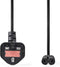 Nedis UK-Voedingskabel - UK Male - IEC-320-C7 - 5.00 m - Ja - 2 x 0.75 mm² - Koper - Rond - Vernikkeld - UK - PVC - Stekkertype: UK / Type-G - 250 V AC - 3 A - Zwart