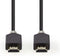 Nedis Ultra High Speed HDMI-Kabel - HDMI Connector - HDMI Connector - 8K@60Hz - 48 Gbps - 1.00 m - Rond - 6.0 mm - Antraciet - Window Box