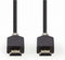 Nedis Ultra High Speed HDMI-Kabel - HDMI Connector - HDMI Connector - 8K@60Hz - 48 Gbps - 1.00 m - Rond - 6.0 mm - Antraciet - Window Box