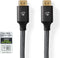Nedis Ultra High Speed HDMI-Kabel - HDMI Connector - HDMI Connector - 8K@60Hz - 48 Gbps - 1.00 m - Rond - 6.3 mm - Antraciet / Gun Metal Grijs - Cover Window Box
