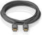 Nedis Ultra High Speed HDMI-Kabel - HDMI Connector - HDMI Connector - 8K@60Hz - 48 Gbps - 2.00 m - Rond - 6.3 mm - Antraciet / Gun Metal Grijs - Cover Window Box