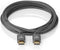 Nedis Ultra High Speed HDMI-Kabel - HDMI Connector - HDMI Connector - 8K@60Hz - 48 Gbps - 1.00 m - Rond - 6.3 mm - Antraciet / Gun Metal Grijs - Cover Window Box