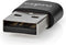 Nedis USB-A Adapter - USB 2.0 - USB-A Male - USB-C Female - 480 Mbps - Rond - Vernikkeld - Zwart - Doos
