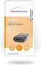 Nedis USB-A Adapter - USB 2.0 - USB-A Male - USB-C Female - 480 Mbps - Rond - Vernikkeld - Zwart - Doos